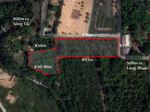5000m2 đất vườn 2 mặt hẻm và 1 mặt rạch, phường Long Phước, TP. Thủ Đức, Giá 9tr/m2
